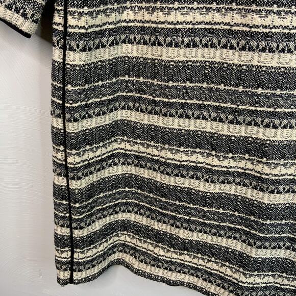 Anne Klein Cream & Navy Open Front Jacket - Picture 11 of 11